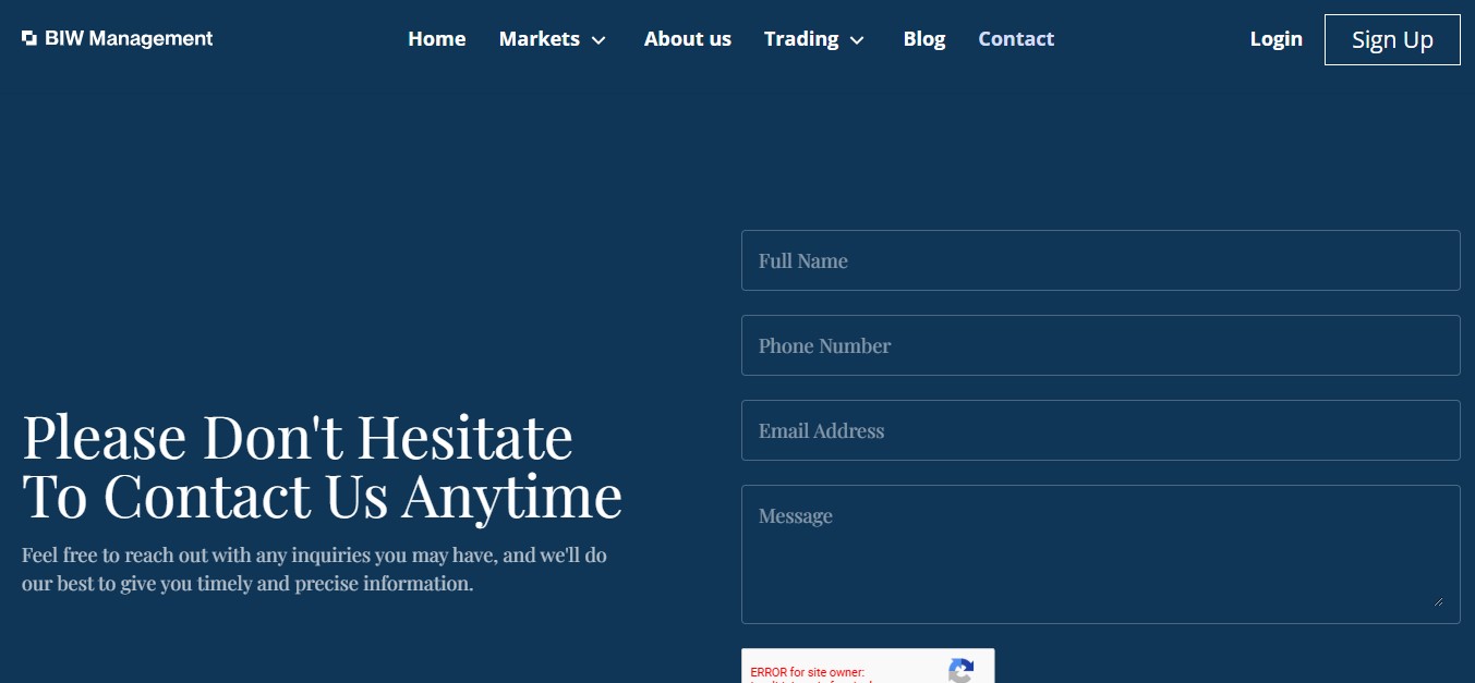 BIW Management Customer Support BIW Management Customer Support