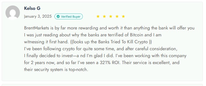 User Review on BrentMarkets 