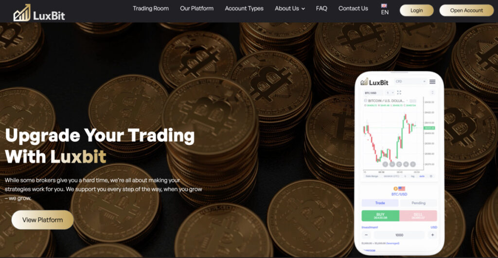 Luxbit Home page screenshot - Forex Tools Trader Luxbit Home page screenshot
