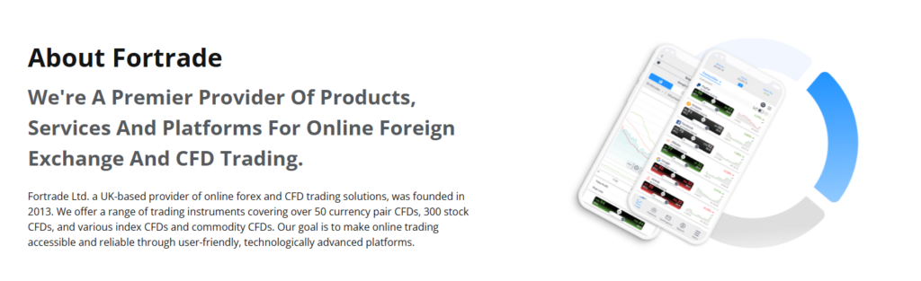 About Fortrade company overview page